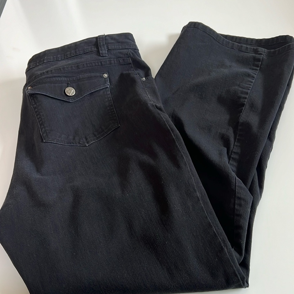 Fashion Bug Black Mid-Rise Boot Cut Jeans Size 16T
